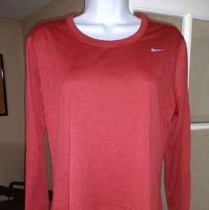Nike womens red long sleeved top size medium